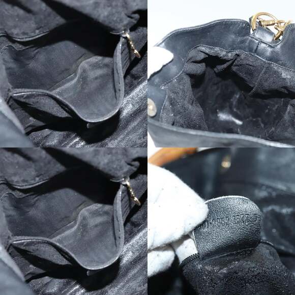 GUCCI Bamboo Hand Bag Leather Black Gold 001 2852 1577 0 - Picture 12 of 12